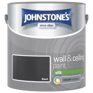 Johnstones Vinyl Silk Emulsion Black 2.5 Litre