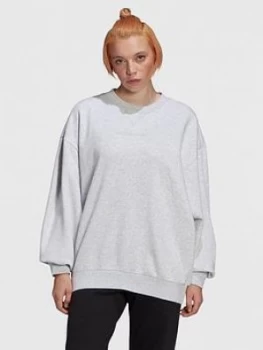 adidas Originals Oversized Sweater - Grey, Size 6, Women