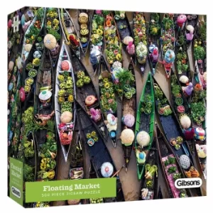 Gibsons Floating Market Jigsaw Puzzle 500 Piece