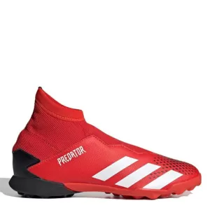 Adidas Junior Predator Laceless 20.3 Astro Turf Football Boot, Red, Size 2