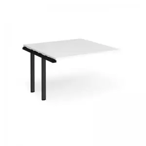 Adapt boardroom table add on unit 1200mm x 1200mm - Black frame and