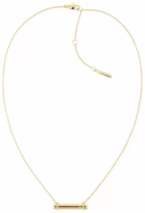 Calvin Klein 35000015 Gold Tone Bar Pendant Necklace Jewellery