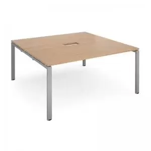 Adapt square boardroom table 1600mm x 1600mm with central cutout 272mm