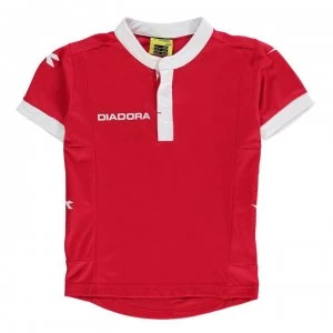 Diadora Fresno T Shirt Junior Boys - Red/White