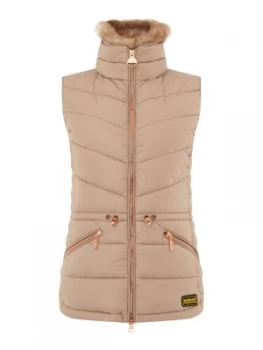Barbour Chevron Quilted Victory Gilet Light Pink
