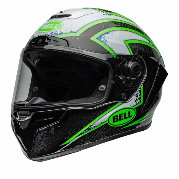Bell Race Star DLX Flex Xenon Gloss Black Kryptonite Full Face Helmet Size XL