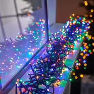 3000 LED Cluster Christmas Lights - 43.5m Indoor & Outdoor Garden Party Wedding Event Multi Function Timer Megabrights - Multi Colour - The Winter