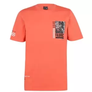 Fabric Graphic T-Shirt - Orange