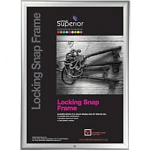 Stewart Superior Wall Mountable Waterproof Snap Frame A4 260 x 21 x 350 mm Silver