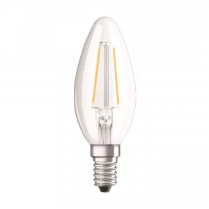Osram 2.8 W Parathom Clear LED Candle Bulb E14/SES Very Warm White - 287648-287648