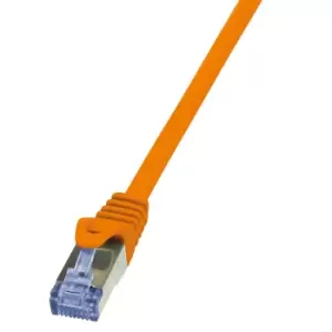 LogiLink 0.25m Cat.6A 10G S/FTP networking cable Orange Cat6a...