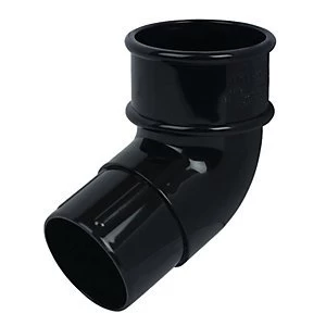 FloPlast RBM2B MiniFlo Round Downpipe Offset Bend - Black 112.5 Deg x 50mm