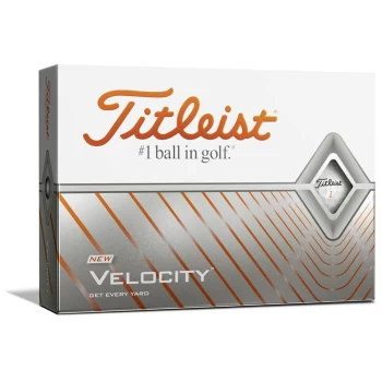 Titleist Velocity 12 Pack Golf Balls - Silver