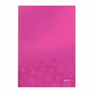 Leitz WOW Hard Cover Notebook, A4, squared, pink - Outer carton of 6