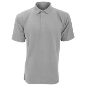 UCC 50/50 Mens Plain PiquA Short Sleeve Polo Shirt (5XL) (Heather Grey)