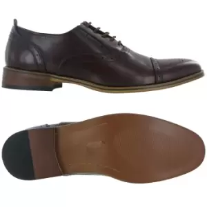 Goor Mens Capped Lace Oxford Brogue Shoes (8 UK) (Black)