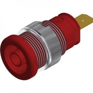 SKS Hirschmann SEB 2610 F4,8 Safety jack socket Socket, vertical vertical Pin diameter: 4mm Red