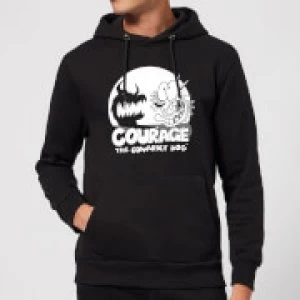 Courage The Cowardly Dog Spotlight Hoodie - Black - S