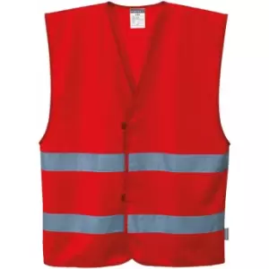 F474 - Red Sz L/XL Hi-Vis Iona Safety Vest Visibility Reflective - Red - Portwest