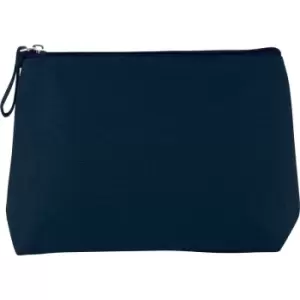 Kimood - Cotton Canvas Toiletry Bag (One Size) (Midnight Blue)