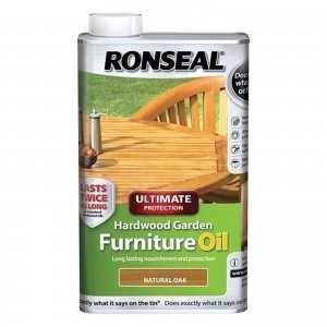 Ronseal Ultimate Protection Hardwood Garden Furniture Oil Oak 1l