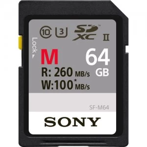 Sony 64GB 260MBs M Series UHS II SDXC Memory Card U3