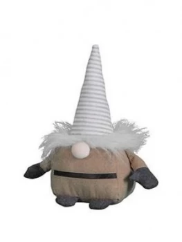 Gallery Gnome Stripy Doorstop In Taupe