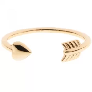 Ted Baker Ladies PVD Gold plated CASSEA CUPIDS ARROW RING SM