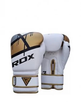 Rdx Maya Hide Leather Gloves ; Gold/White