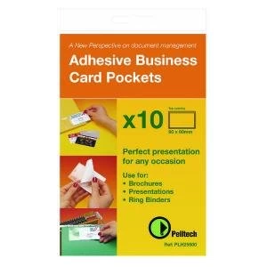 Pelltech Business Card Holder Side Opening 60x95mm Pack of 10 PLH