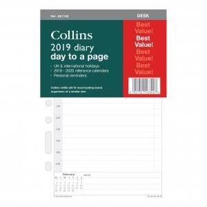 Collins DK1100 2019 Desk Diary Refill Day to A Page Ref DK1100 19