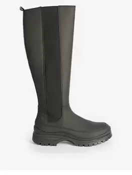 Barbour International Podium Chunky Tall Boot - Black, Size 4, Women