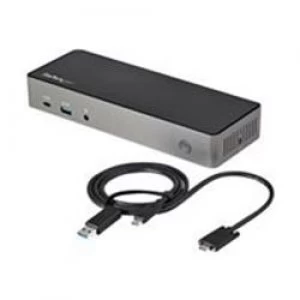 StarTech.com USB-C USB-A Dock - Hybrid Triple Monitor Docking Station DP/HDMI 4K 60Hz 85W PD