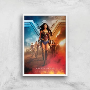 DC Wonder Woman Giclee Art Print - A3 - White Frame