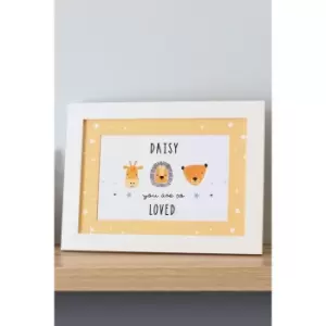 Personalised A4 Scandi Animals Framed Print