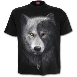 Wolf Chi Mens Small T-Shirt - Black