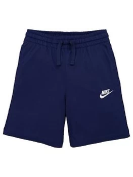 Nike Boys NSW Jersey Short - Navy, Blue/White, Size L=12-13 Years