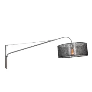 Elegant Classy Wall Lamp with Shade Steel Brushed