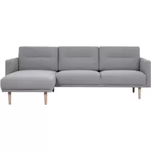 Larvik Chaiselongue Sofa (lh) - Grey, Oak Legs - Soul Grey, Oak Legs