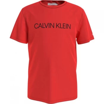 Calvin Klein Boys Institution T Shirt - Chilli XM8