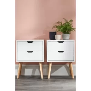 Nyborg Pair of 2 Drawer Bedside Tables