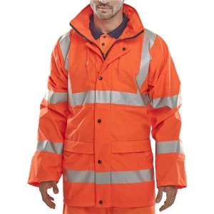 BSeen High Visibility Super B Dri Breathable Jacket 5XL Orange Ref