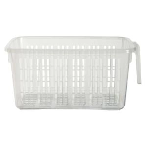 Whitefurze Handy Basket with Handle, Clear, 26cm