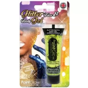 (5 Pack) PaintGlow Glitter Body Gels Blister Pack (Gold) 10ml