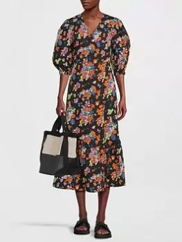 Aligne Halcyon Wrap Dress - Floral Bright Clash Print