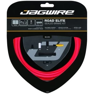 Jagwire Road Elite Sealed Brake Cable Kit Red