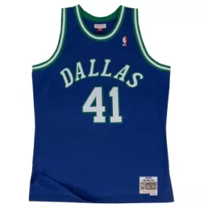 Mitchell And Ness Nba Dallas Mavericks 1998-99 Away Swingman Jersey Dirk Nowitzki, Royal Blue, Male, Basketball Jerseys, SMJYGS18158-DMAROYA9