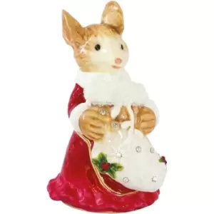 Craycombe Trinkets 6063 Mouse with Stocking Trinket Box
