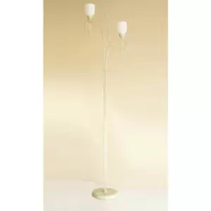 Floor lamp San Marino 2 bulbs cream/gold/opal glass