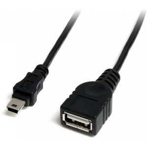 StarTech 1ft 2.0 USB A To Mini B Female to Male Cable